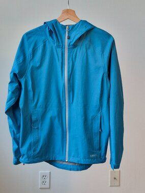 Orvis Ultralight Storm Women’s Small Blue Waterproof Hooded Fishing Rain Jacket